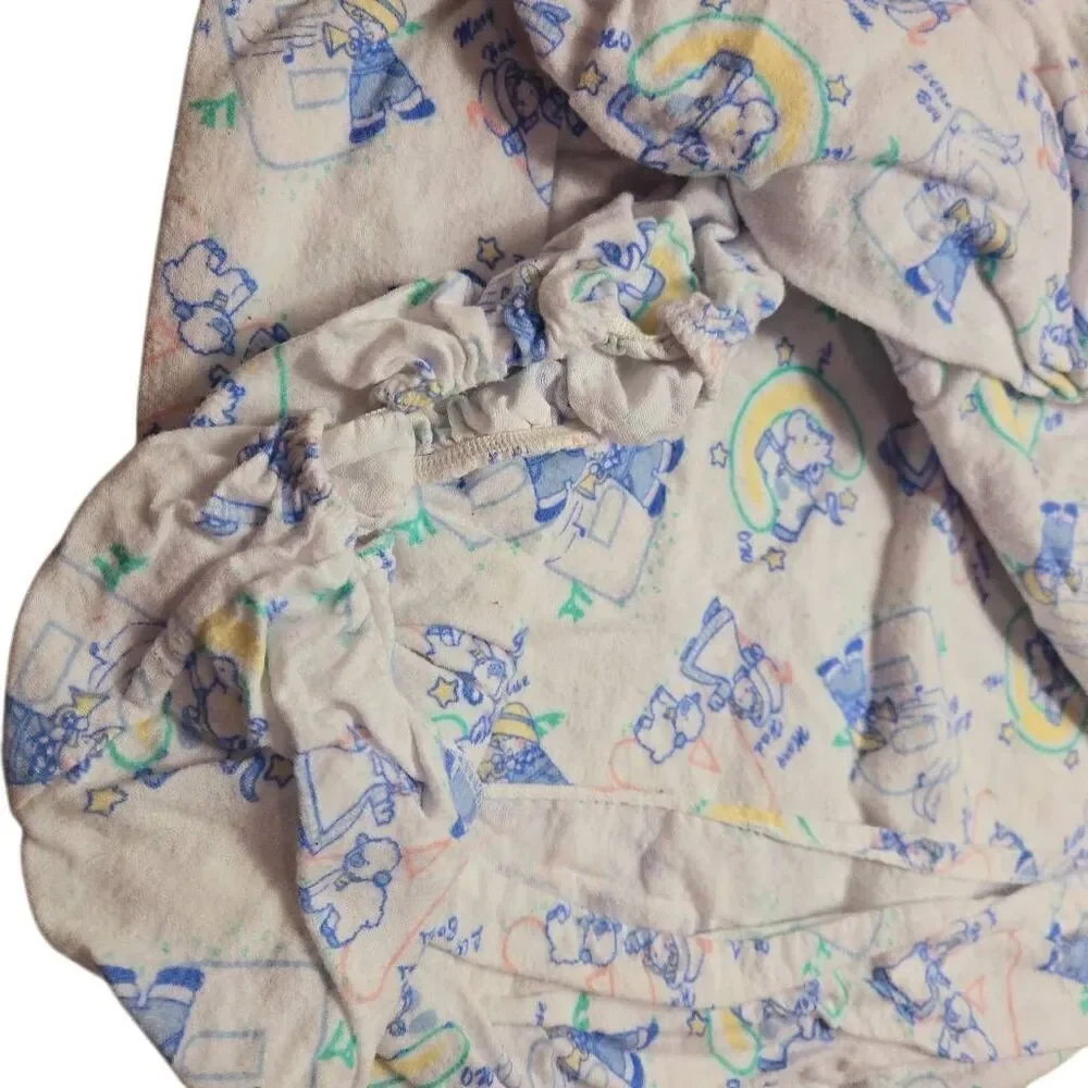 Vintage Nursery Rhymes ABC fitted crib sheet